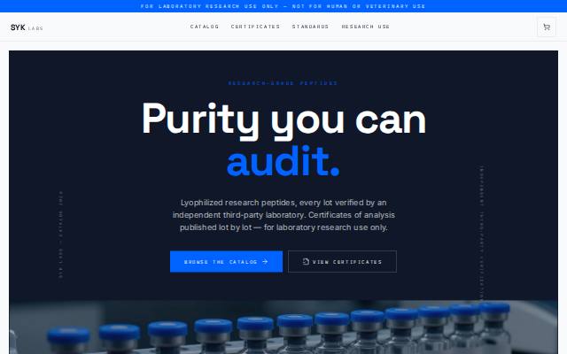 Homepage of syklabs.com