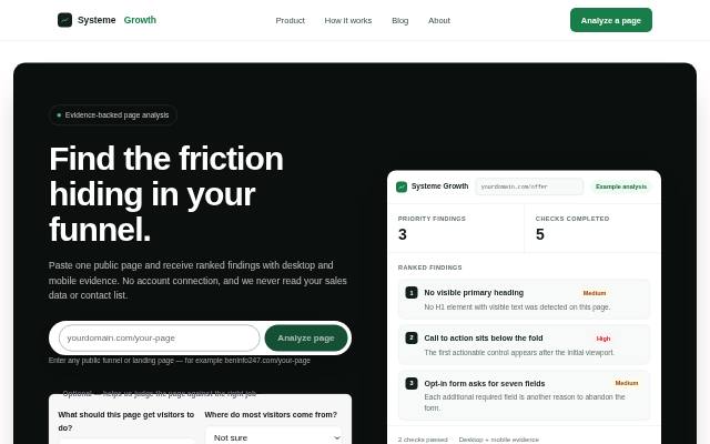 Homepage of systemegrowth.com