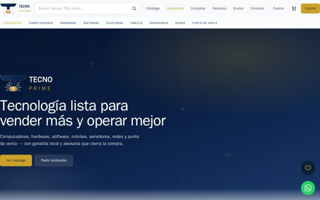 Homepage of tecnoprimecr.com