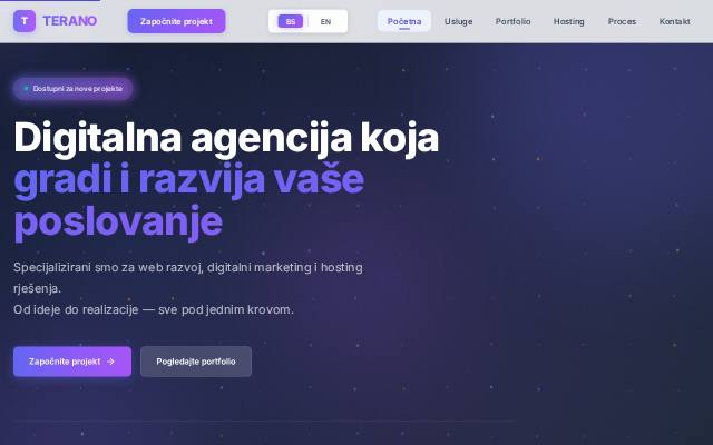 Homepage of terano.online