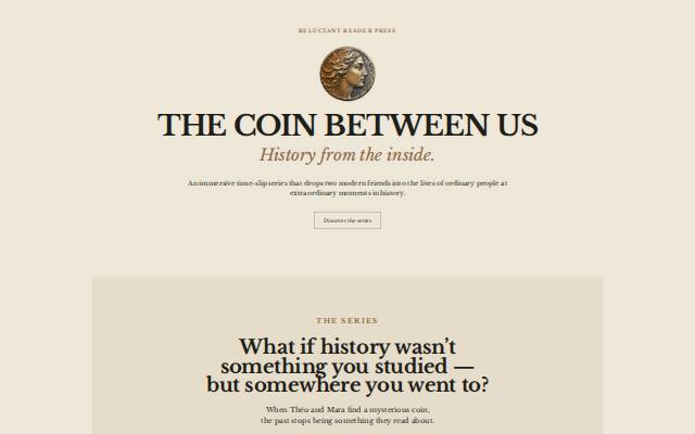 Homepage of thecoinbetweenus.com