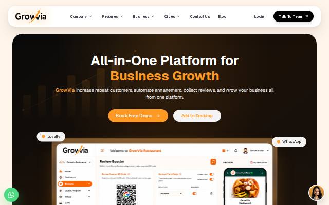 Homepage of thegrowvia.com