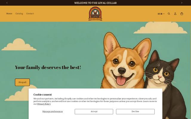 Homepage of theloyalcollar.com
