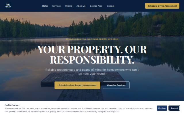 Homepage of thumbpropertycare.com
