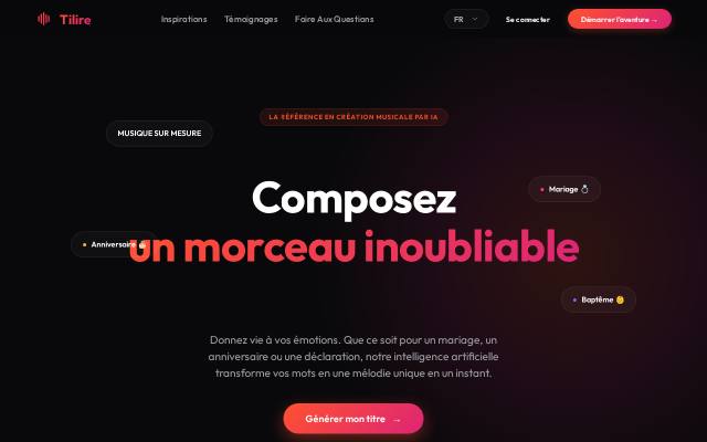 Homepage of tilire.com