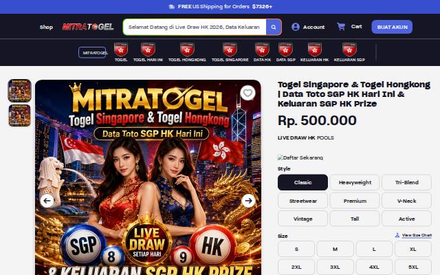 Homepage of togel-togelsgphk.com