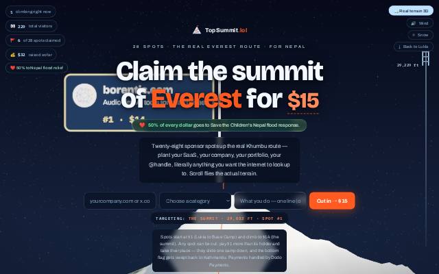 Homepage of topsummit.lol