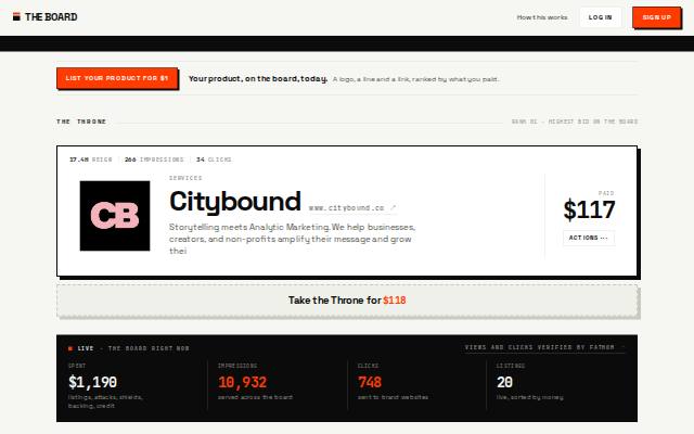 Homepage of toptheboard.com