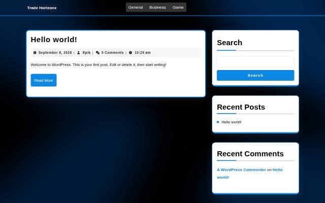Homepage of tradehorizonx.com