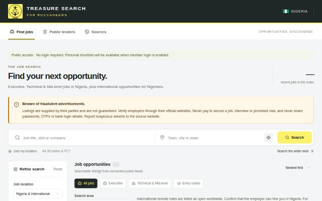 Homepage of treasure4bc.app