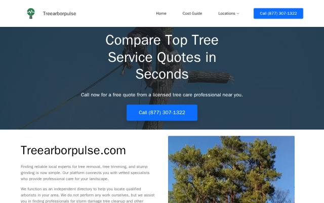 Homepage of treearborpulse.com