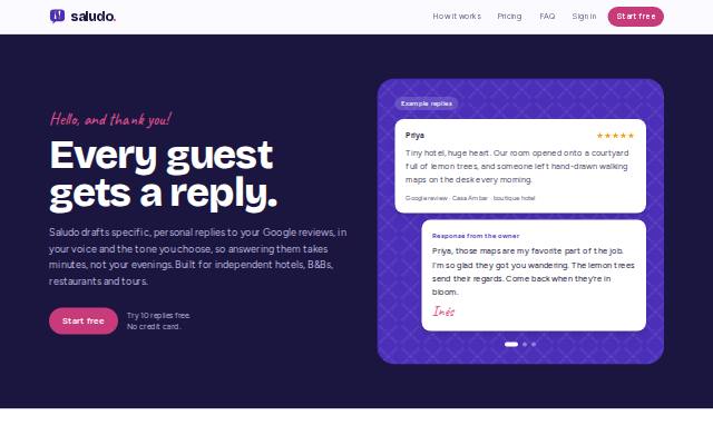 Homepage of trysaludo.com