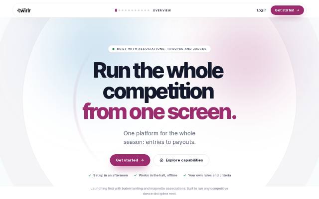 Homepage of twirlr.app