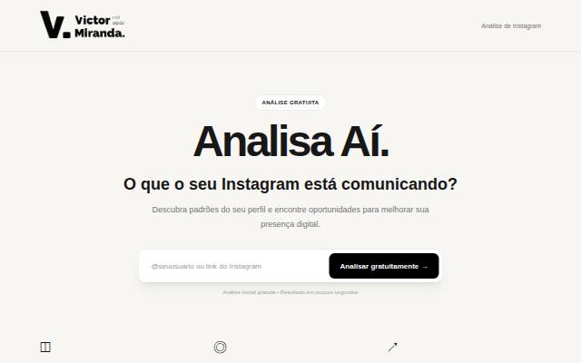 Homepage of useanalisaai.com.br