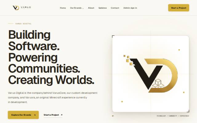 Homepage of varuodigital.com