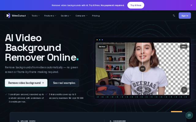 Homepage of videocutout.net