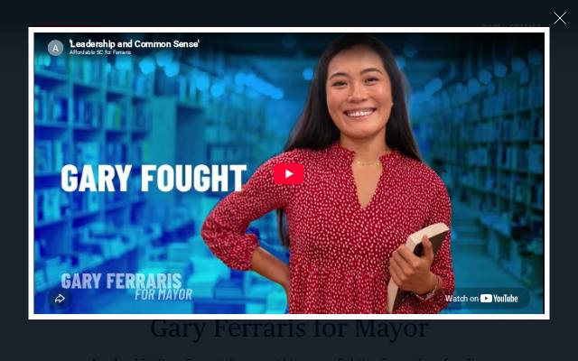 Homepage of votegaryferraris.com
