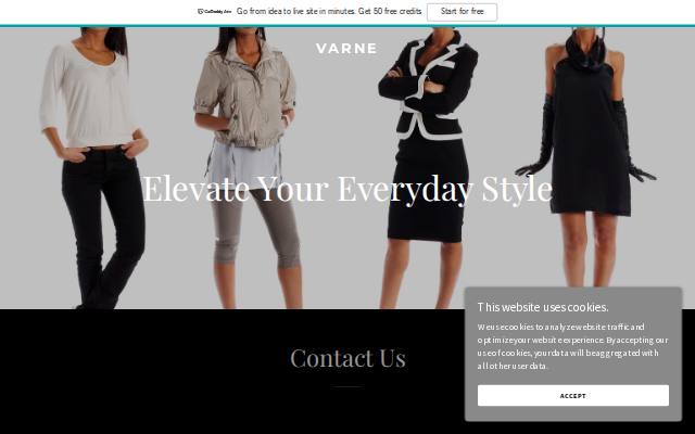 Homepage of wearvarne.com