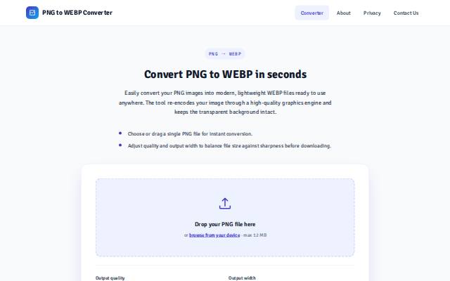 Homepage of webpimage.store