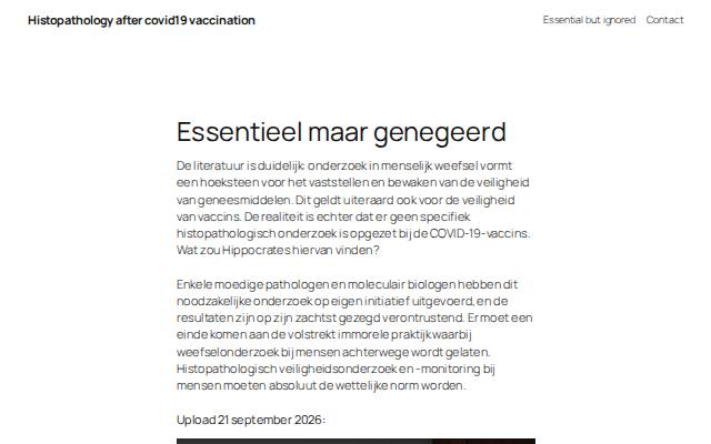 Homepage of weefselonderzoek.org