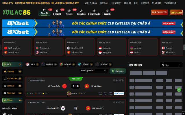 Homepage of xoilacvaj.tv