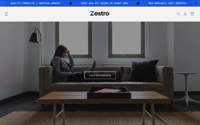 Homepage of zest-ro.co.in
