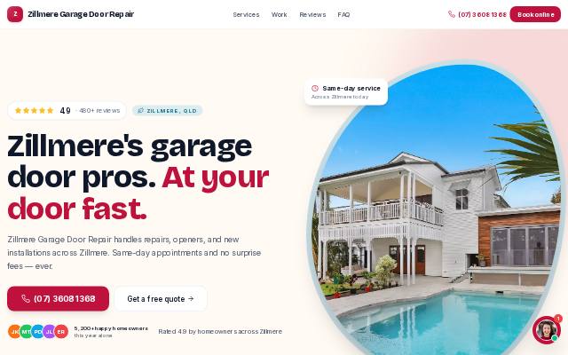 Homepage of zillmeregarage.repair