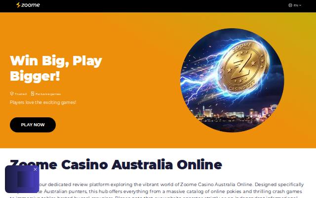 Homepage of zoomecasino3.com